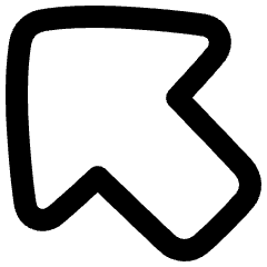 Thick Arrow Diagonal Upper Left Large Icon from Plump Remix Set