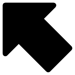 Thick Arrow Diagonal Upper Left Large Icon from Core Solid Set
