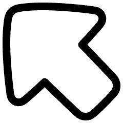 Thick Arrow Diagonal Upper Left Large Icon from Plump Line Set