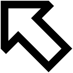 Thick Arrow Diagonal Upper Left Large Icon from Sharp Remix Set