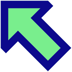 Thick Arrow Diagonal Upper Left Large Icon from Sharp Pop Set