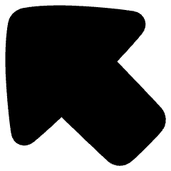 Thick Arrow Diagonal Upper Left Large Icon from Plump Solid Set