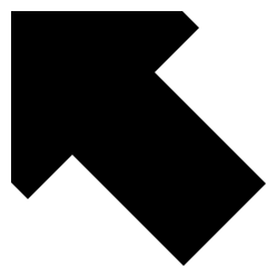 Thick Arrow Diagonal Upper Left Large Icon from Sharp Solid Set