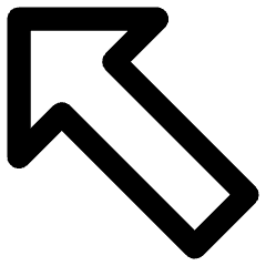 Thick Arrow Diagonal Upper Left Icon from Core Remix Set