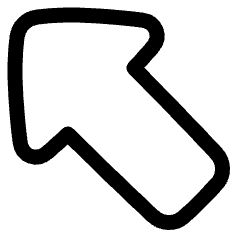Thick Arrow Diagonal Upper Left Icon from Plump Line Set