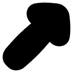 Thick Arrow Diagonal Upper Right Icon from Flex Solid Set
