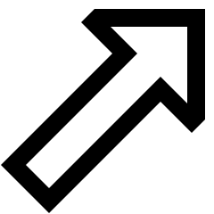 Thick Arrow Diagonal Upper Right Icon from Sharp Line Set