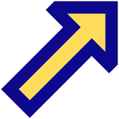 Thick Arrow Diagonal Upper Right Icon from Sharp Pop Set