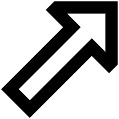 Thick Arrow Diagonal Upper Right Icon from Sharp Remix Set