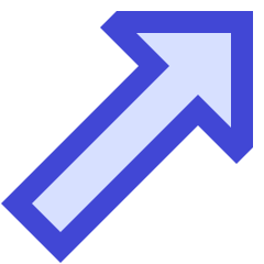 Thick Arrow Diagonal Upper Right Icon from Sharp Duo Set