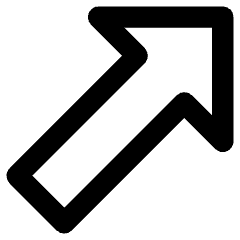 Thick Arrow Diagonal Upper Right Icon from Core Remix Set