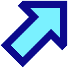 Thick Arrow Diagonal Upper Right Large Icon from Sharp Pop Set