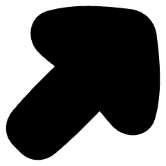 Thick Arrow Diagonal Upper Right Large Icon from Flex Solid Set