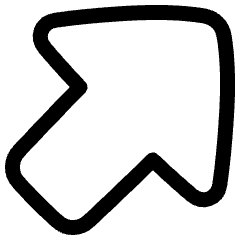 Thick Arrow Diagonal Upper Right Large Icon from Plump Line Set