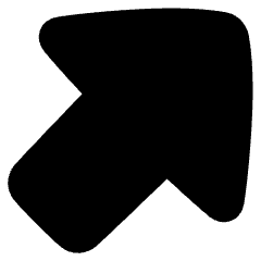 Thick Arrow Diagonal Upper Right Large Icon from Plump Solid Set