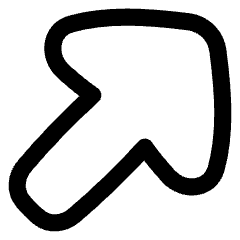 Thick Arrow Diagonal Upper Right Large Icon from Flex Line Set