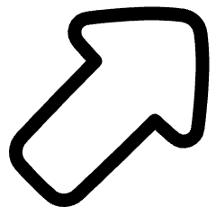 Thick Arrow Diagonal Upper Right Icon from Plump Line Set