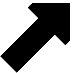 Thick Arrow Diagonal Upper Right Icon from Sharp Solid Set