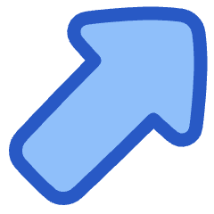 Thick Arrow Diagonal Upper Right Icon from Plump Duo Set