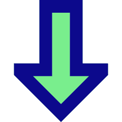 Thick Arrow Down Icon from Sharp Pop Set