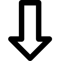 Thick Arrow Down Icon from Core Remix Set