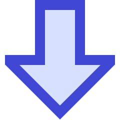 Thick Arrow Down Large Icon from Sharp Duo Set