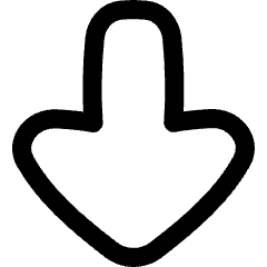 Thick Arrow Down Large Icon from Flex Line Set