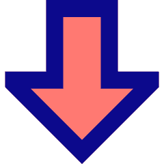 Thick Arrow Down Large Icon from Sharp Pop Set