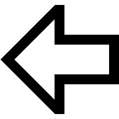 Thick Arrow Left Large Icon from Sharp Line Set