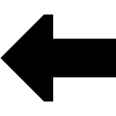 Thick Arrow Left Icon from Sharp Solid Set