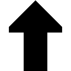 Thick Arrow Up Icon from Sharp Solid Set