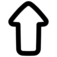 Thick Arrow Up Icon from Plump Remix Set