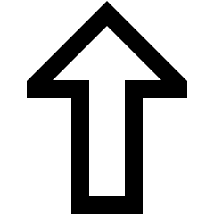 Thick Arrow Up Icon from Sharp Line Set