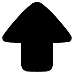 Thick Arrow Up Large Icon from Plump Solid Set