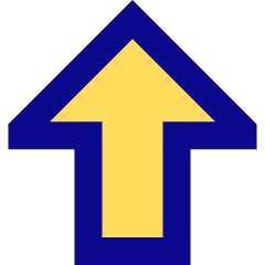 Thick Arrow Up Large Icon from Sharp Pop Set