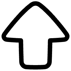 Thick Arrow Up Large Icon from Plump Line Set