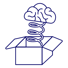 Bouncing Brain Box Illustration from UX Line Set