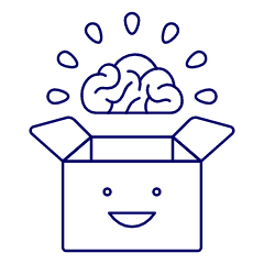 Happy Box Brain Illustration from UX Line Set
