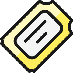 Ticket 1 Icon from Ultimate Colors Set