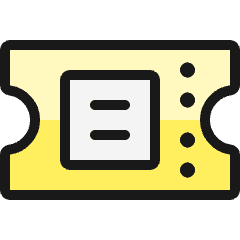 Ticket Icon from Ultimate Colors Set