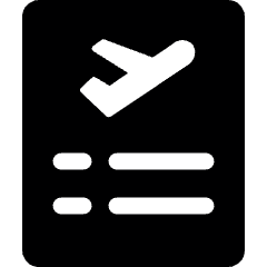 Plane Board Icon from Ultimate Bold Set