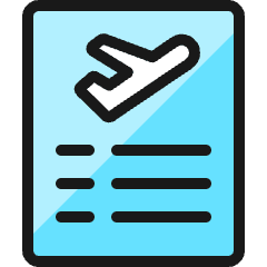 Plane Board Icon from Ultimate Colors Set