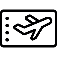 Plane Boarding Pass Icon from Ultimate Light Set