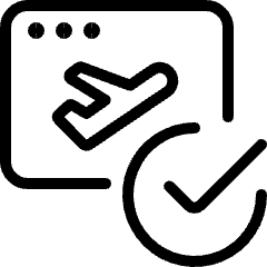 Plane Boarding Pass Check Icon from Ultimate Light Set