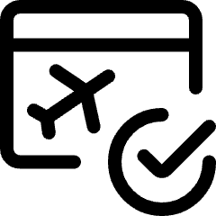 Plane Boarding Pass Check Icon from Ultimate Regular Set