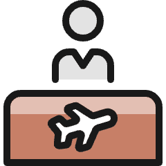 Plane Check In Icon from Ultimate Colors Set