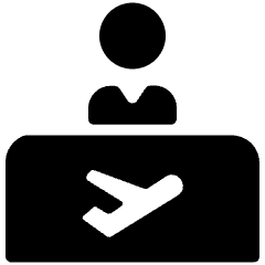 Plane Check In Icon from Ultimate Bold Set