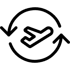 Plane Ticket Return Icon from Ultimate Light Set