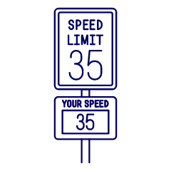 Speed Limit Sign Illustration from UX Line Set