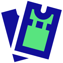 Ticket 1 Icon from Sharp Pop Set